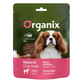 Лакомство Organix для собак малых пород «Медальоны из филе ягненка»