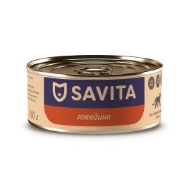 Влажный корм SAVITA для стерилизованных кошек с говядиной, 100 г