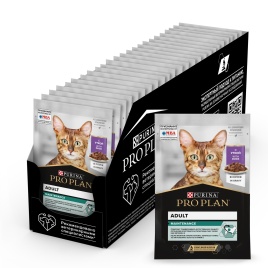 Влажный корм Purina Pro Plan Adult Nutri Savour для взрослых кошек, с уткой в соусе, 85 г