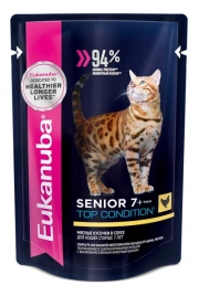 Влажный корм Eukanuba Top Condition для взрослых кошек старше 7 лет с курицей, 0.1 кг