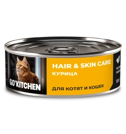 Влажный корм GO'KITCHEN для котят и кошек с курицей, 100 г