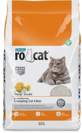 Наполнитель Ro Cat комкующийся без пыли с ароматом апельсина, 8.5 кг