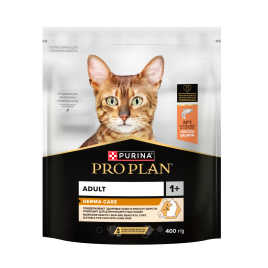 Сухой корм Purina Pro Plan Cat Adult Elegant для взрослых кошек (кожа и шерсть), с лососем, 400 г