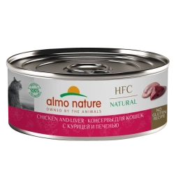 Влажный корм Almo Nature для кошек с курицей и печенью, 100 г
