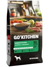 Сухой корм GO'KITCHEN для щенков и собак для чувствительного пищеварения с ягнёнком, 18 кг