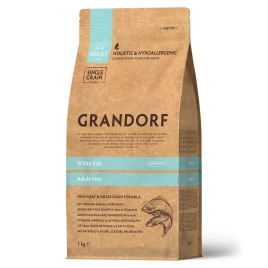 Сухой корм Grandorf Holistic белая рыба с рисом для взрослых собак мелких пород, 1 кг