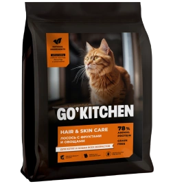Сухой корм GO'KITCHEN для котят и кошек всех возрастов с лососем, 7.62 г