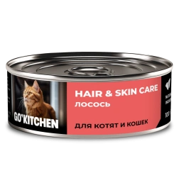 Влажный корм GO'KITCHEN для котят и кошек с лососем, 100 г