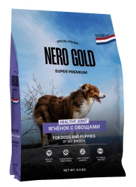 Сухой корм NERO GOLD для собак и щенков с мясом ягненка и овощами, 500 г
