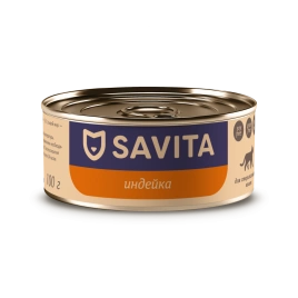 Влажный корм SAVITA для стерилизованных кошек с индейкой, 100 г