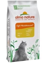 Сухой корм Almo Nature для взрослых кошек со свежей индейкой и коричневым рисом, 12 кг
