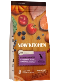 Сухой корм NOW'KITCHEN Fresh Large Adult для взрослых собак крупных пород со свежей индейкой,уткой,лососем, 9.98 кг