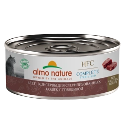 Влажный корм Almo Nature для стерилизованных кошек с говядиной, 100 г
