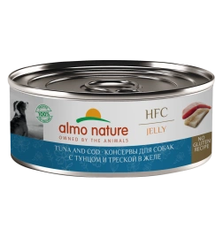 Влажный корм Almo Nature для собак с тунцом и треской в желе, 100 г