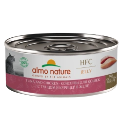 Влажный корм Almo Nature для кошек с тунцом и курицей в желе, 100 г