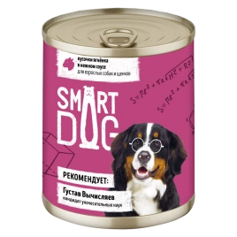 Влажный корм Smart Dog для для взрослых собак и щенков, кусочки ягненка в нежном соусе, 240 г