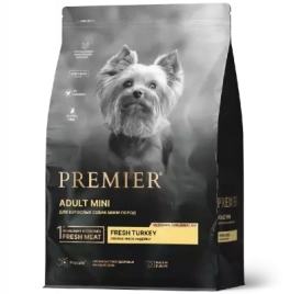 Сухой корм Premier Dog Turkey Adult Mini для собак мелких пород, 3 кг