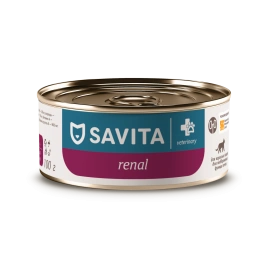 Влажный корм SAVITA Preventive Line Renal для взрослых кошек для поддержания функции почек, 100 г