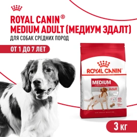 Сухой корм Royal Canin Medium Adult для собак, 3 кг
