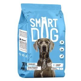 Сухой корм Smart Dog для взрослых собак всех пород, с лососем и овощами, 3 кг