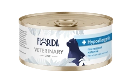 Влажный корм Florida Veterinary диетический Hypoallergenic для взрослых кошек при пищевой аллергии, 100 г