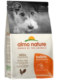 Сухой корм Almo Nature для взрослых собак малых пород со свежей курицей и коричневым рисом, 2 кг