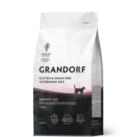 Сухой корм Grandorf Veterinary Diet Urinary S/O индейка для кошек при мочекаменной болезни, 2 кг