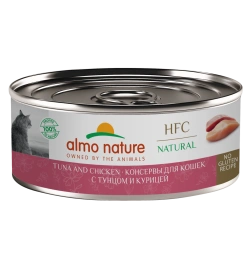 Влажный корм Almo Nature для кошек с тунцом и курицей, 100 г