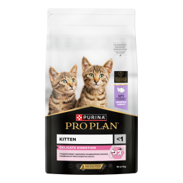 Сухой корм Purina Pro Plan Kitten Delicate Digestion для котят с чувствительным пищеварением, с индейкой, 10 кг