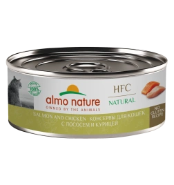Влажный корм Almo Nature для кошек с лососем и курицей, 100 г