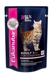 Влажный корм Eukanuba Top Condition для взрослых кошек с лососем, 0.1 кг