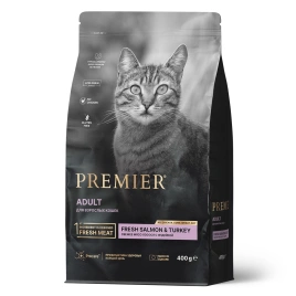 Сухой корм Premier Cat Salmon & Turkey Adult для взрослых кошек, 400 г