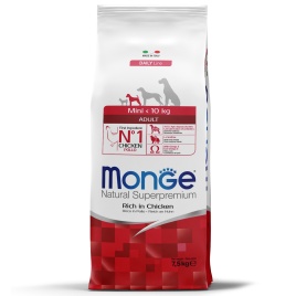 Сухой корм Monge Natural Mini Adult с курицей для взрослых собак мелких пород, 7.5 кг