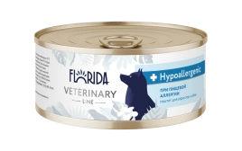 Влажный корм Florida Veterinary диетический Hypoallergenic для взрослых собак при пищевой аллергии, 100 г