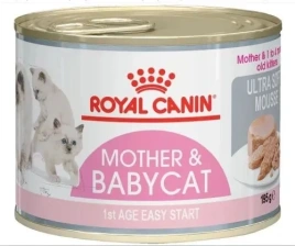 Влажный корм Royal Canin Mother & Babycat для котят в возрасте до 4 месяцев и кормящих кошек, мусс, банка, 195 г
