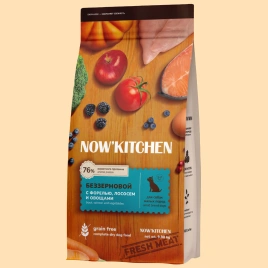 Сухой корм NOW'KITCHEN Fresh Small Adult  для взрослых собак малых пород со свежей  форелью, лососем, 9.98 кг