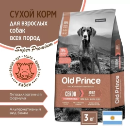 Сухой корм Old Prince Noveles с кабаном и нутом для взрослых собак всех пород, 3 кг