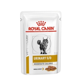 Влажный корм (соус) Royal Canin Urinary S/O Moderate Calorie FR диетический для взрослых кошек, 85 г