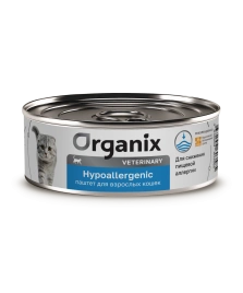 Влажный корм Organix Veterinary Hypoallergenic для взрослых кошек при пищевой аллергии, 100 г