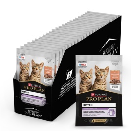 Влажный корм Purina Pro Plan Kitten Healthy Start для котят, с лососем в соусе, 85 г