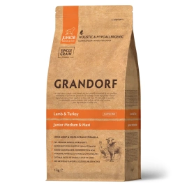 Сухой корм Grandorf Lamb & Turkey Junior для юниоров всех пород, 1 кг