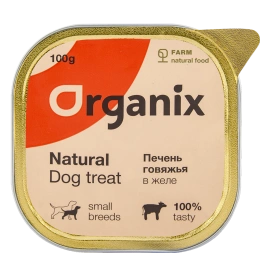 Влажное лакомство Organix для собак  печень говяжья в желе, измельченная