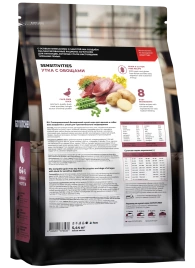 Сухой корм GO'KITCHEN для щенков и собак всех возрастов для чувствительного пищеварения с уткой, 5.44 кг