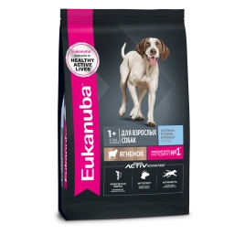Сухой корм Eukanuba Adult Large Breed для взрослых собак крупных пород от 1 года с ягненком, 12 кг