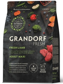 Сухой корм Grandorf Fresh беззерновой ягненок с бататом для взрослых собак крупных пород, 10 кг