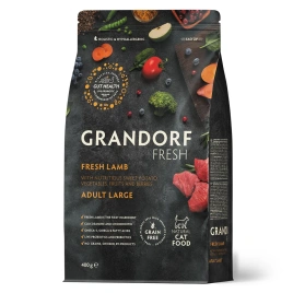 Сухой корм Grandorf Fresh беззерновой ягненок с бататом для кошек крупных пород, 400 г