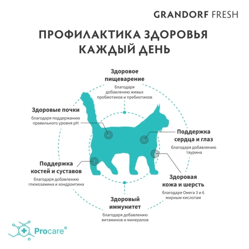 Сухой корм Grandorf Fresh беззерновой ягненок с бататом для кошек крупных пород, 400 г фото 2
