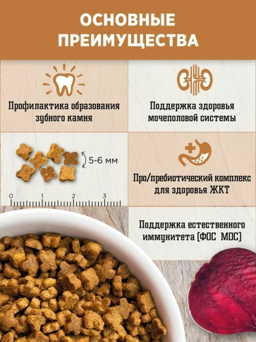 Сухой корм Fawna с лососем, тыквой и красными ягодами для взрослых собак мелких пород, 7,5 кг фото 3