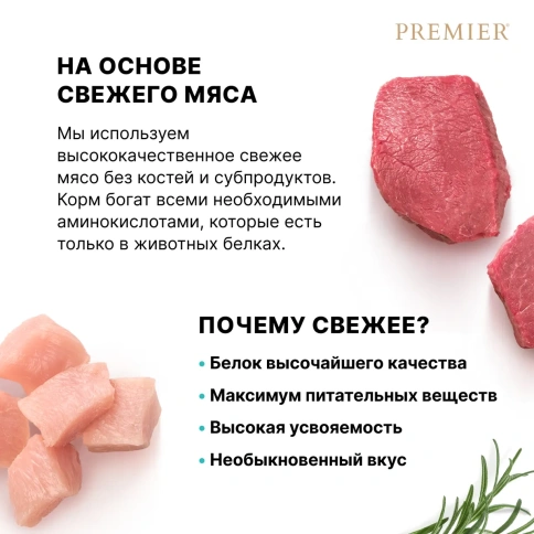 Сухой корм Premier со вкусом ягненка и индейки для взрослых собак мелких пород, 8 кг фото 4