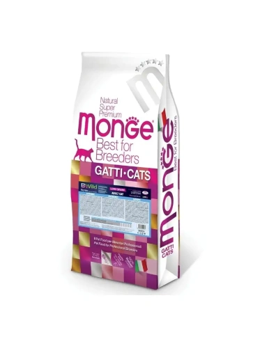 Сухой корм Monge BWild Low Grain с анчоусом для взрослых кошек, 10 кг фото 1